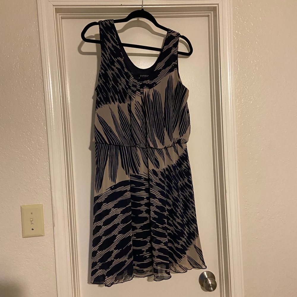 Navy and cream women’s dress size 14